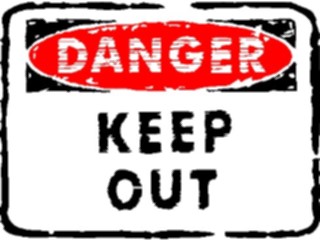 Sticker Custom Preview Image #116883 Signs Brush Stroke Danger Keep Out1