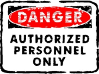 Sticker Custom Preview Image #116885 Signs Brush Stroke Danger Personnel Only