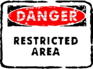 Sticker Custom Preview Image #116888 Signs Brush Stroke Danger Restricted Area1