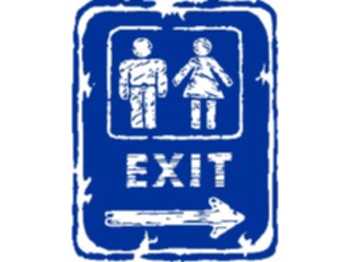 Sticker Custom Preview Image #116895 Signs Brush Stroke Elevator Exit1