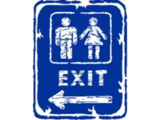 Sticker Custom Preview Image #116896 Signs Brush Stroke Elevator Exit2