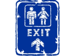 Sticker Custom Preview Image #116897 Signs Brush Stroke Elevator Exit3