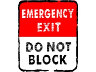 Sticker Custom Preview Image #116899 Signs Brush Stroke Emergency Exit2