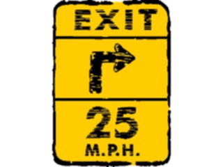 Sticker Custom Preview Image #116904 Signs Brush Stroke Exit25 M P H2