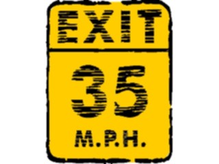 Sticker Custom Preview Image #116908 Signs Brush Stroke Exit35 M P H1