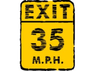 Sticker Custom Preview Image #116908 Signs Brush Stroke Exit35 M P H1