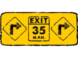 Sticker Custom Preview Image #116909 Signs Brush Stroke Exit35 M P H2