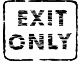 Sticker Custom Preview Image #116912 Signs Brush Stroke Exit Only