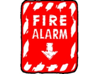 Sticker Custom Preview Image #116918 Signs Brush Stroke Fire Alarm