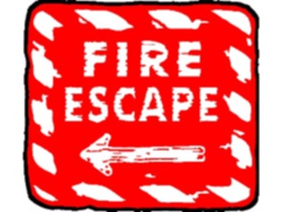 Sticker Custom Preview Image #116921 Signs Brush Stroke Fire Escape2