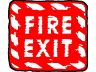 Sticker Custom Preview Image #116924 Signs Brush Stroke Fire Exit1