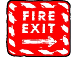 Sticker Custom Preview Image #116925 Signs Brush Stroke Fire Exit2