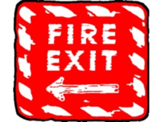 Sticker Custom Preview Image #116926 Signs Brush Stroke Fire Exit3