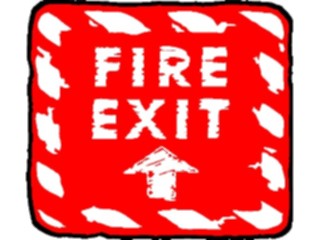 Sticker Custom Preview Image #116927 Signs Brush Stroke Fire Exit4