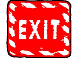 Sticker Custom Preview Image #116928 Signs Brush Stroke Fire Exit5