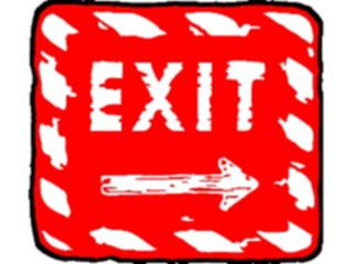 Sticker Custom Preview Image #116929 Signs Brush Stroke Fire Exit6