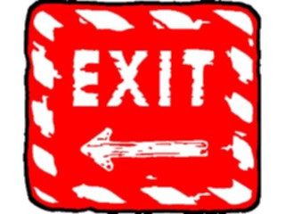 Sticker Custom Preview Image #116930 Signs Brush Stroke Fire Exit7