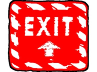 Sticker Custom Preview Image #116931 Signs Brush Stroke Fire Exit8