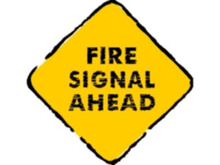 Sticker Custom Preview Image #116936 Signs Brush Stroke Fire Signal Ahead