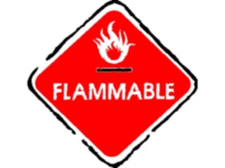 Sticker Custom Preview Image #116941 Signs Brush Stroke Flammable2