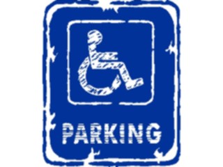 Sticker Custom Preview Image #116955 Signs Brush Stroke Handicap Parking1