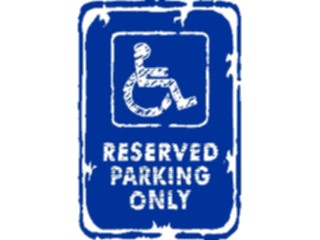 Sticker Custom Preview Image #116956 Signs Brush Stroke Handicap Parking2