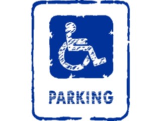 Sticker Custom Preview Image #116957 Signs Brush Stroke Handicap Parking3