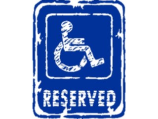 Sticker Custom Preview Image #116962 Signs Brush Stroke Handicap Reserved