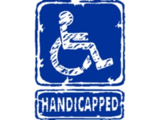 Sticker Custom Preview Image #116963 Signs Brush Stroke Handicapped1