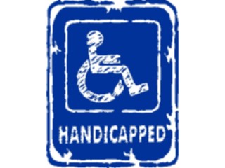 Sticker Custom Preview Image #116964 Signs Brush Stroke Handicapped2