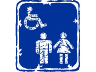 Sticker Custom Preview Image #116966 Signs Brush Stroke Handicapped Access