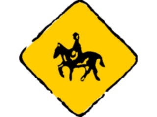 Sticker Custom Preview Image #116974 Signs Brush Stroke Horse Crossing2