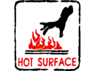 Sticker Custom Preview Image #116975 Signs Brush Stroke Hot Surface