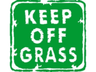 Sticker Custom Preview Image #116980 Signs Brush Stroke Keep Off Grass