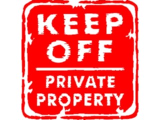 Sticker Custom Preview Image #116981 Signs Brush Stroke Keep Off Private Property