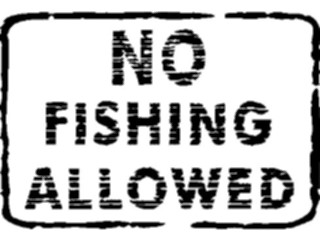 Sticker Custom Preview Image #116989 Signs Brush Stroke No Fishing Allowed