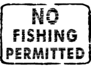 Sticker Custom Preview Image #116990 Signs Brush Stroke No Fishing Permitted1