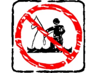 Sticker Custom Preview Image #116991 Signs Brush Stroke No Fishing Permitted2