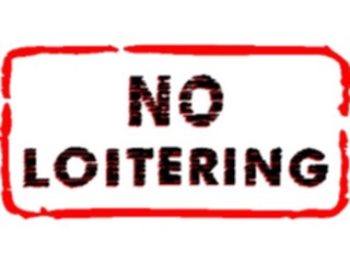 Sticker Custom Preview Image #116993 Signs Brush Stroke No Loitering1