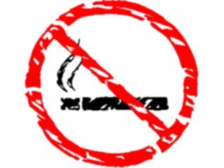 Sticker Custom Preview Image #117001 Signs Brush Stroke No Smoking2