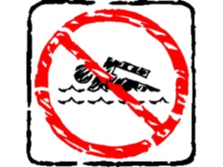 Sticker Custom Preview Image #117007 Signs Brush Stroke No Swimming Allowed4