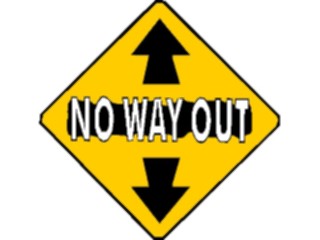 Sticker Custom Preview Image #117008 Signs Brush Stroke No Way Out