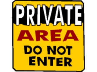 Sticker Custom Preview Image #117020 Signs Brush Stroke Private Area Do Not Enter