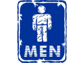 Sticker Custom Preview Image #117035 Signs Brush Stroke Restroom Men2