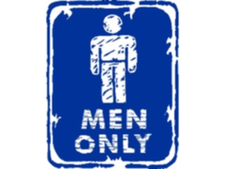 Sticker Custom Preview Image #117036 Signs Brush Stroke Restroom Men3