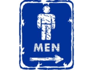 Sticker Custom Preview Image #117038 Signs Brush Stroke Restroom Men5