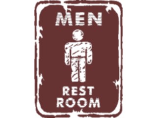 Sticker Custom Preview Image #117041 Signs Brush Stroke Restroom Men8