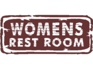 Sticker Custom Preview Image #117042 Signs Brush Stroke Restroom Women1