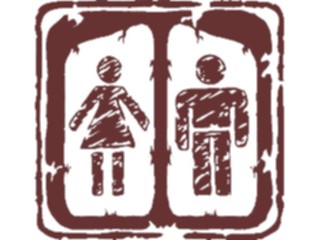 Sticker Custom Preview Image #117048 Signs Brush Stroke Restrooms5