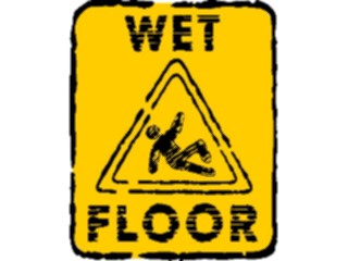 Sticker Custom Preview Image #117066 Signs Brush Stroke Wet Floor1